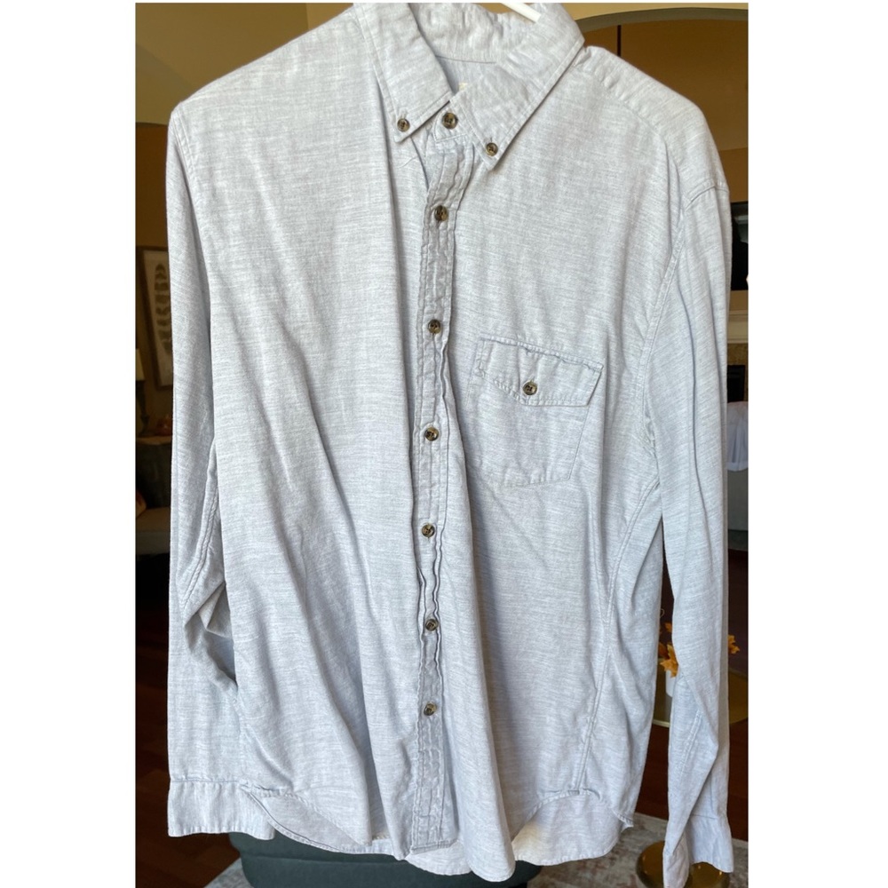 JCrew Men’s Light Gray Long Sleeve Button Down Size Medium